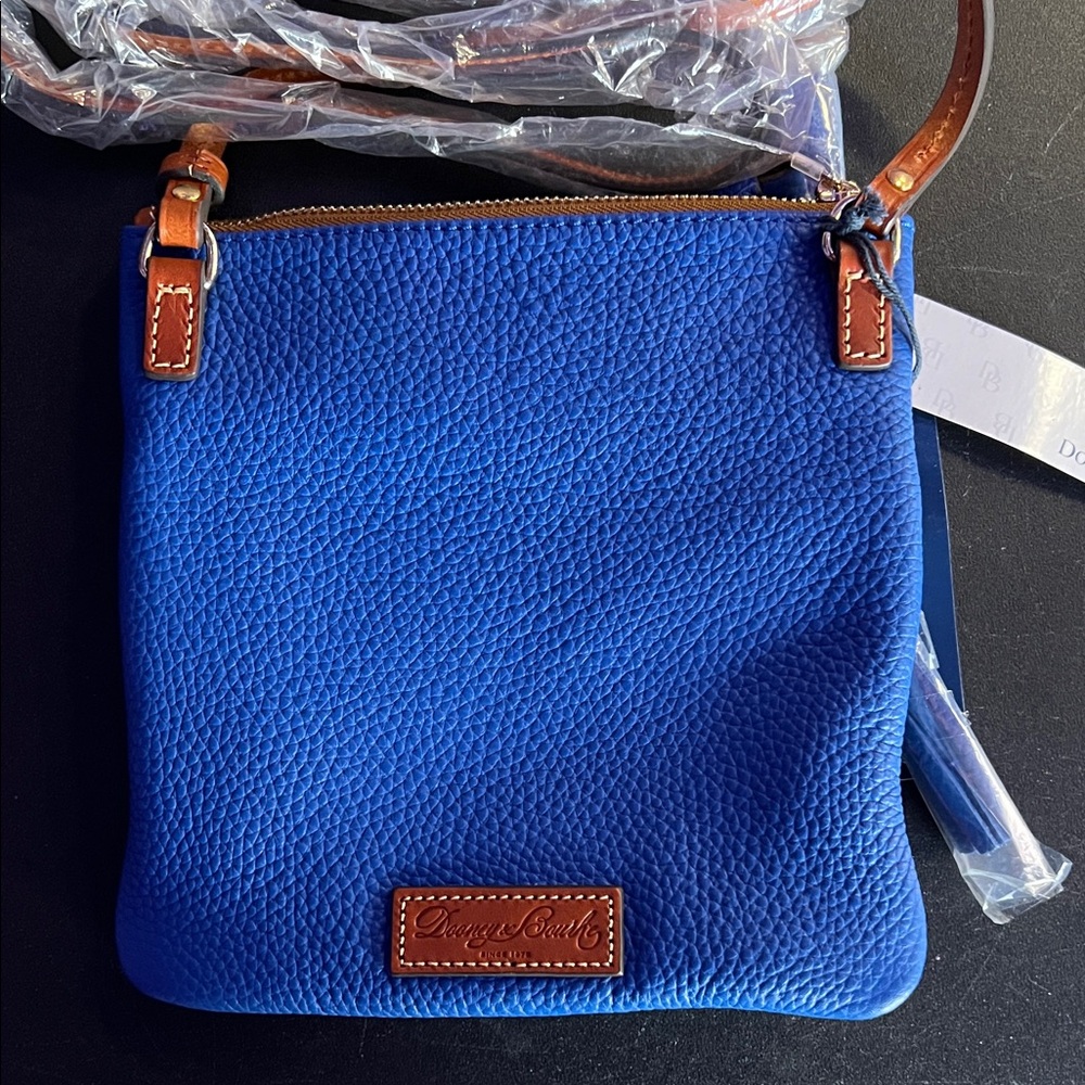 Dooney & Bourke Black and Blue Crossbody Bag with LA Emblem - Picture 5 of 7